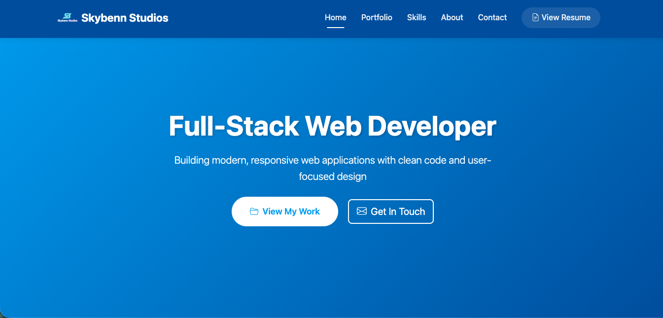 Portfolio Website Screenshot
